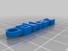 Customizable Message Keychain 3D Printer Model