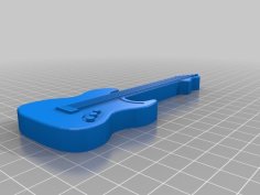 Fender Style Electric Guitar 3D Printer Model