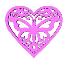 Butterfly Heart 3D Printer Model