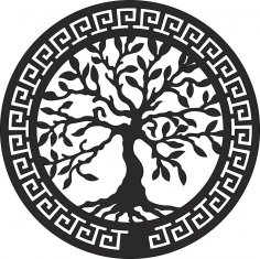 Olive Tree Laser Cut Wall Art Free Vector