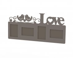 Love Frame Laser Cut Free Vector