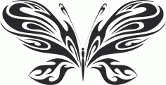 Tribal Butterfly Vector Art 20 DXF File