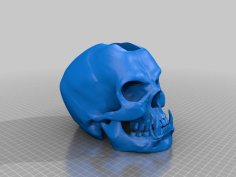 Orc Skull Mohawk Planter 3D Printer Model