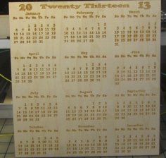 Laser Cut Calendar Maker – Any Year. Lasers And More.