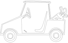 Fichier dxf de voiturette de golf