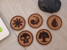 Laser Cut Magic Cork Coasters