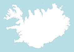 Laser Cut Iceland Map