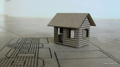 Laser Cut Cardboard House