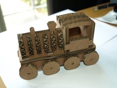 Laser Cut Slot Together Cardboard Train