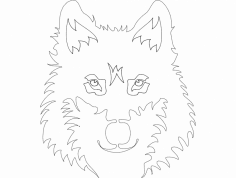 Wolf Gesicht dxf-Datei