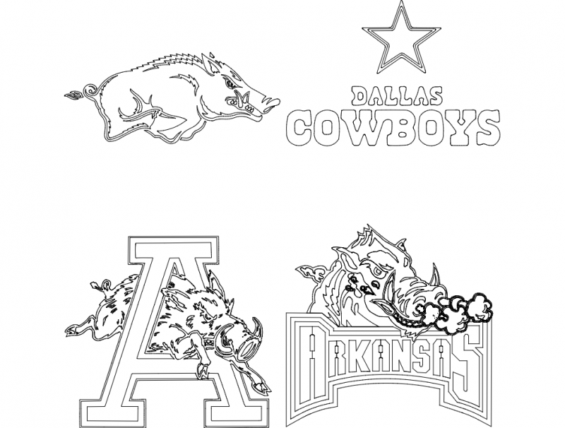 Arkansas Razorbacks Dallas Cowboys plik dxf