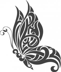 Tattoo Butterfly Design dxf File