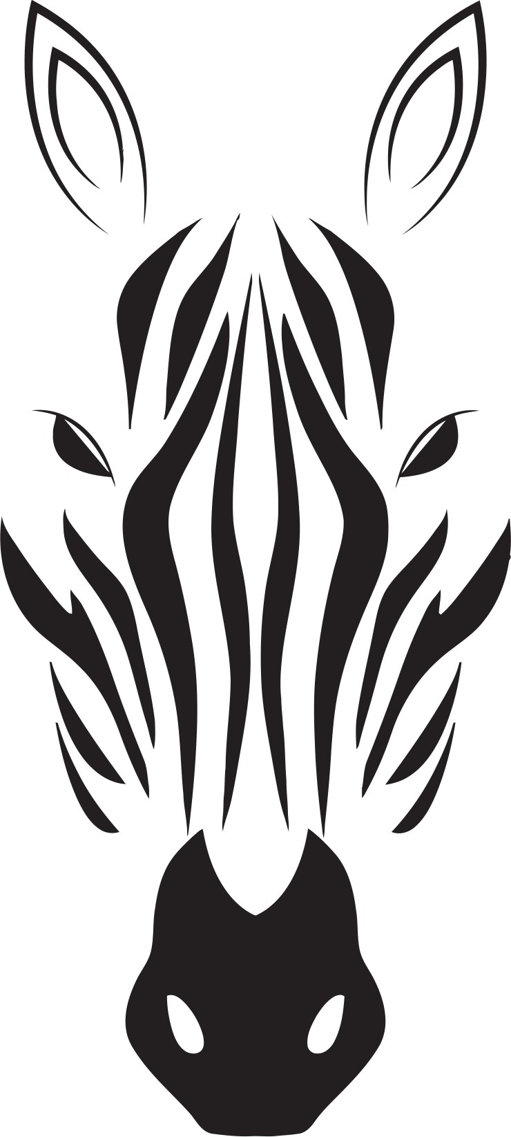 Вектор головы зебры