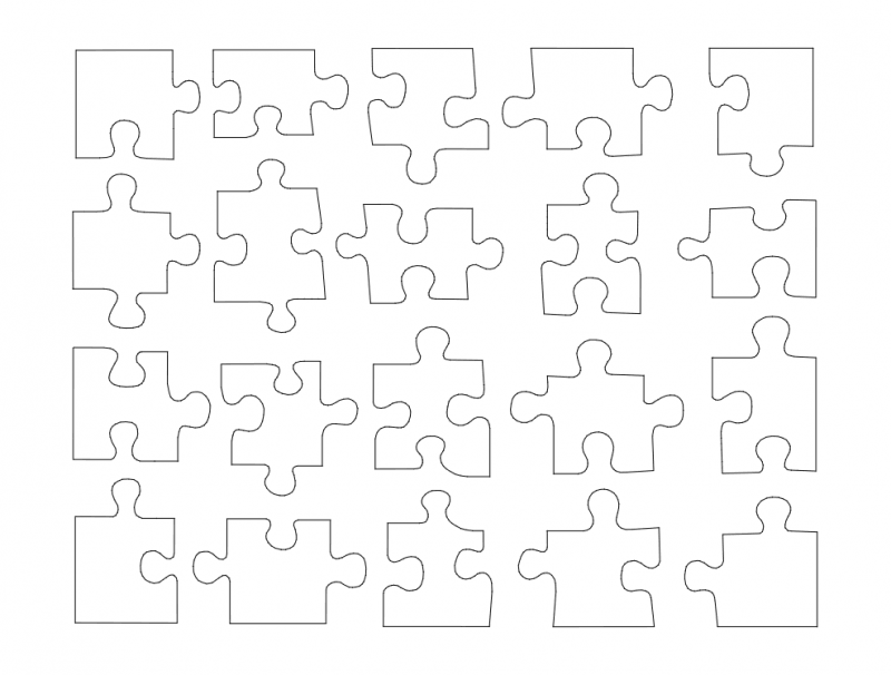 Fichier dxf de puzzle