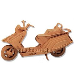 Laser Cut Wooden Motorcycle