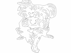 Dog Line art dxf File