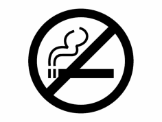 Znak zakazu palenia plik dxf