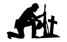 Soldier With Cross dxf File