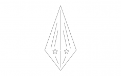 Diseño de estrella Geometría correcta 1 Archivo dxf
