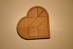 Laser Cut Tangram Heart Shape