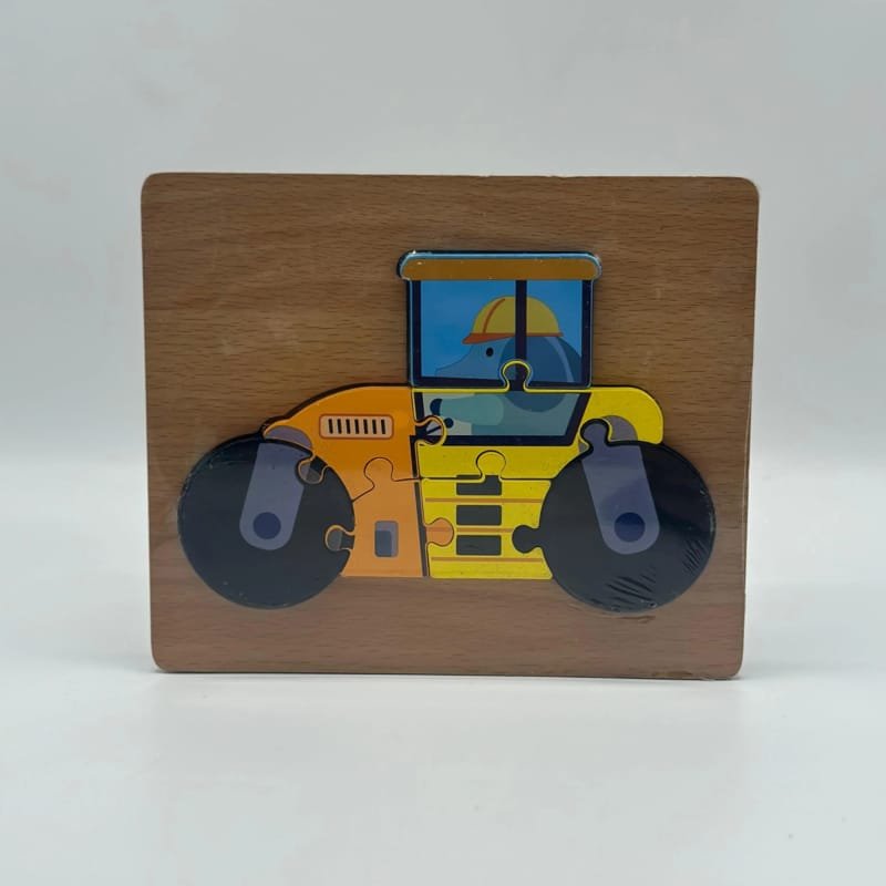 Laser Cut Colorful Tractor Shaped Puzzle For Kids