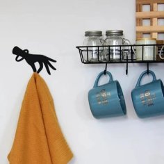 Laser Cut Metal Hand Shaped Towel Rack, Kitchen Hanger, Bathroom Wall Hook
