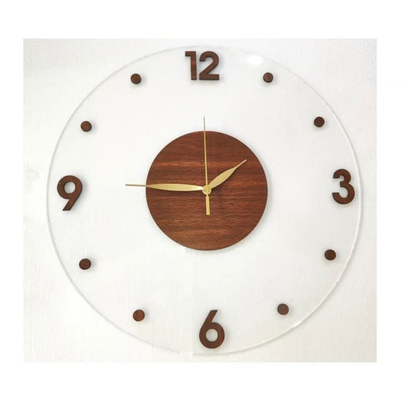 Laser Cut Transparent Acrylic Wall Clock, Nordic Wall Decor