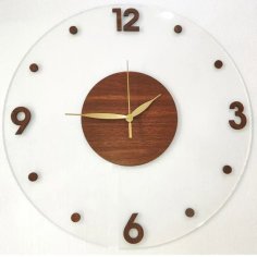 Laser Cut Transparent Acrylic Wall Clock, Nordic Wall Decor
