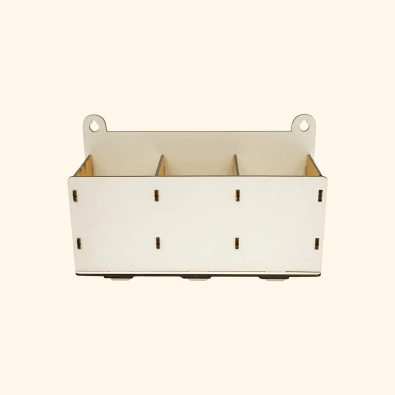 Laser Cut Spray Can Holder 3 Compartments