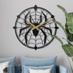 Laser Cut Spider Wall Clock