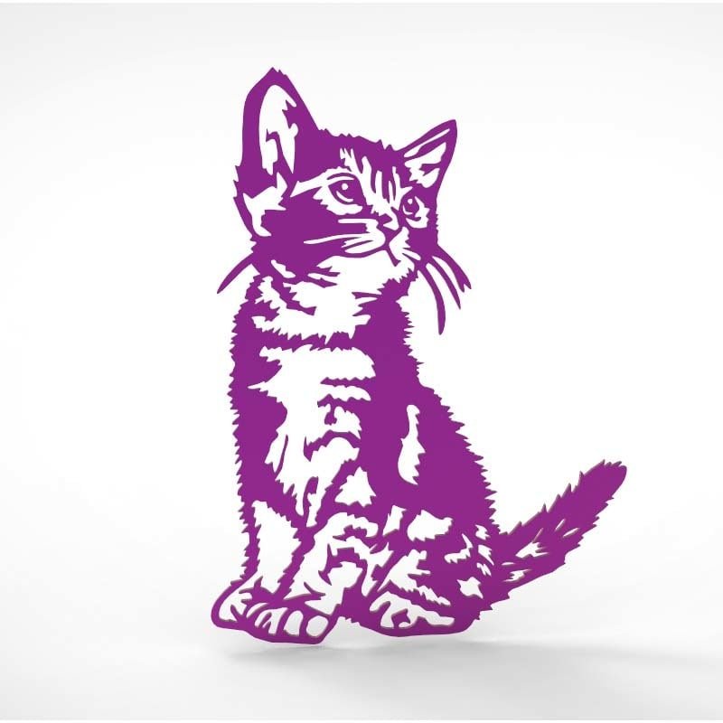 Lovely Cat Wall Decoration 3D Printer Model Download Free STL File ...