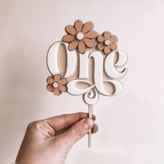 Laser Cut Daisy Cake Topper One 1st Birthday Cake Topper