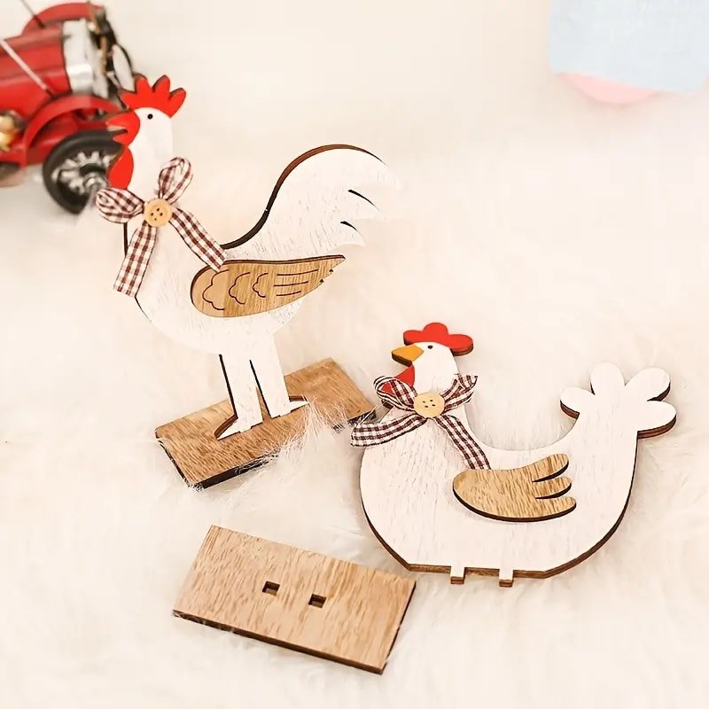Laser Cut Classic Easter Rooster Decoration