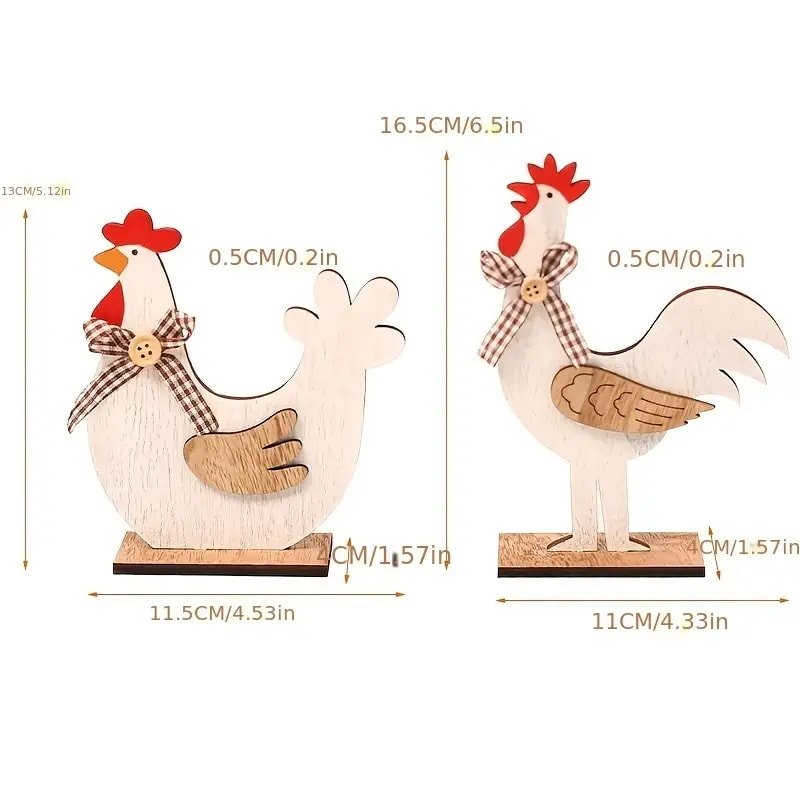 Laser Cut Classic Easter Rooster Decoration