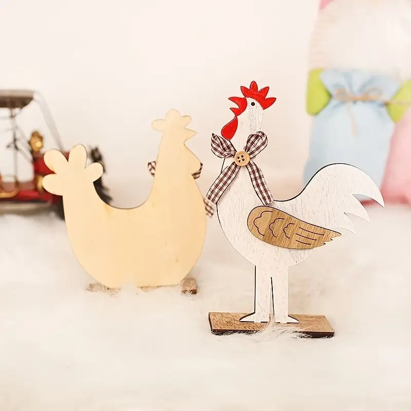 Laser Cut Classic Easter Rooster Decoration
