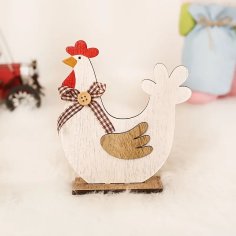 Laser Cut Classic Easter Rooster Decoration