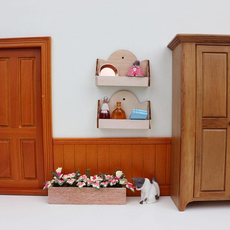 Laser Cut Dollhouse Rack for Photo Props Dollhouse Miniatures Furniture