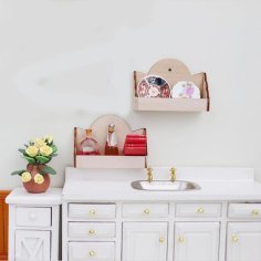 Laser Cut Dollhouse Rack for Photo Props Dollhouse Miniatures Furniture