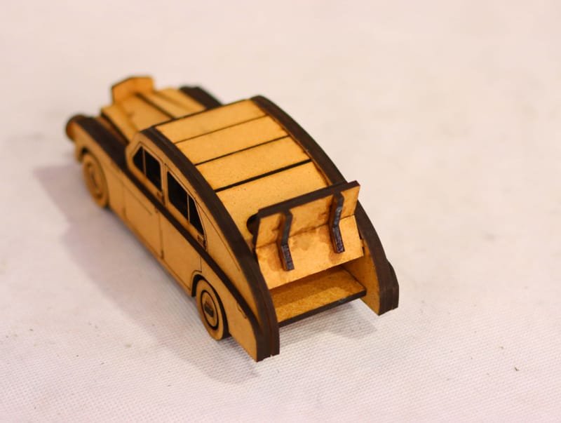 Laser Cut Vintage Wooden Car Toy 3D Puzzle
