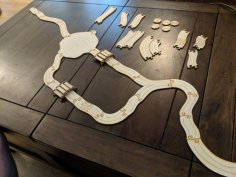 Laser Cut Wargame Terrain – Modular River Tiles