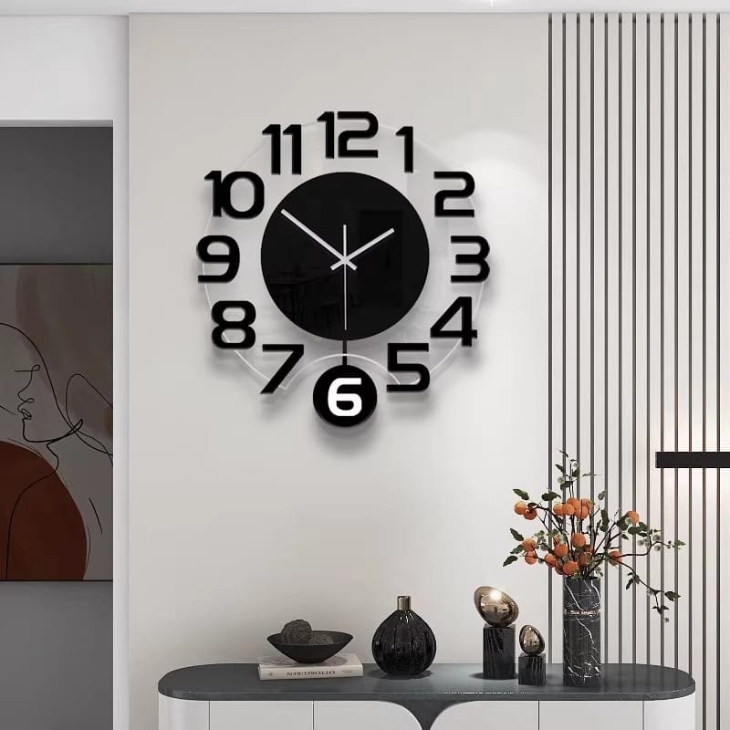 Laser Cut Acrylic 3D Wall Clock