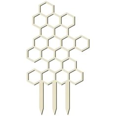 Laser Cut Honeycomb Shaped Wooden Climbing Plant Trellis – Honeycomb Indoor Plant Trellis