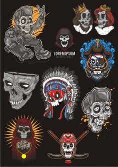 Skull T-shirt Vectors Free Vector