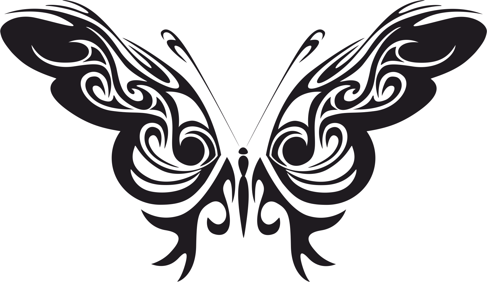 Tribal Butterfly Vector Art Free Vector cdr Download ...