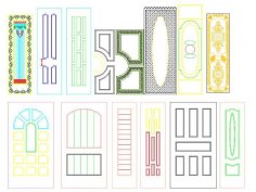 Interior Door Panel Designs Free Vector