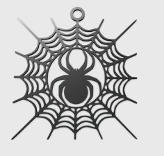 Spider Cobwebs Pendant 3D Printer Model