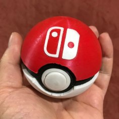 Functional Pokéball – Nintendo Switch Game Cartridge Case (remix) 3D Printer Model