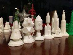 Space Race Chess Set 3D Printer Model