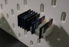 IKEA Skadis – SD And MicroSD Card Holder 3D Printer Model