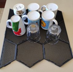 Stackable Modular Mug Drying Rack 3D Printer Model